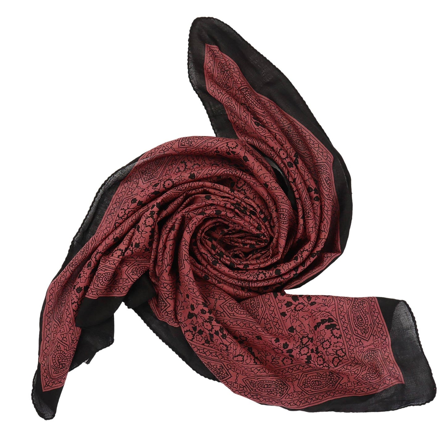 Cowboyscarf Wild Rag Mönstrad Svart / Röd