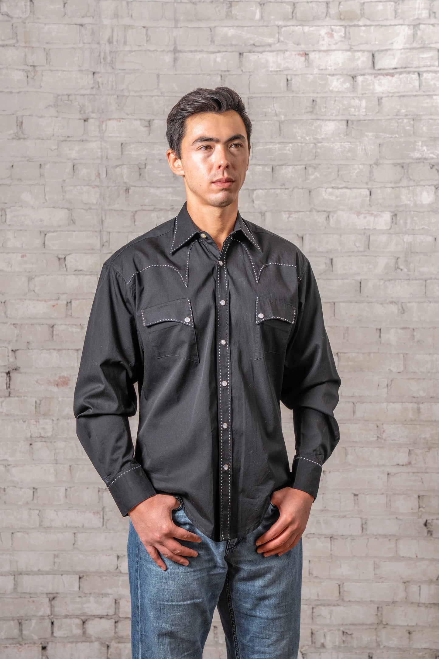 Westernskjorta Black Classic Quarter Horse Rockmount Ranch Wear