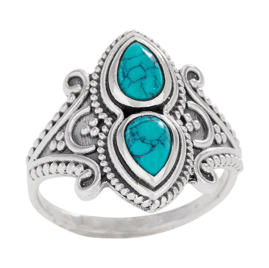 Silverring med Turquoise-sten