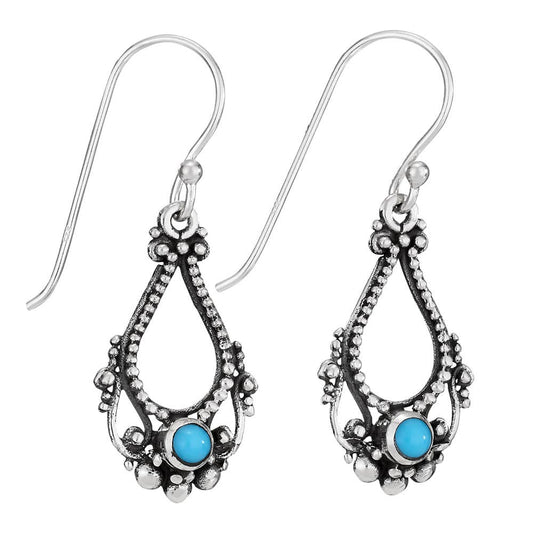 Silverörhängen med Turquoise-sten