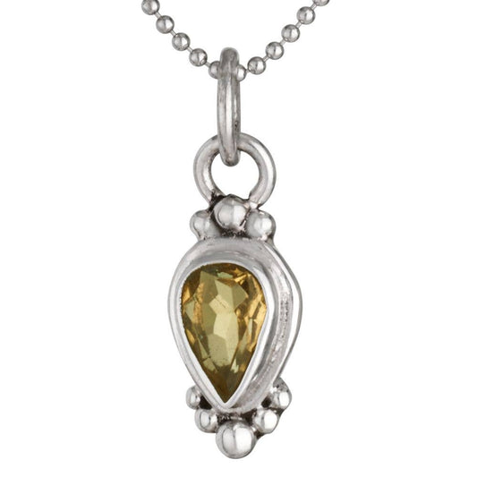 Silverhalsband med Citrin-sten