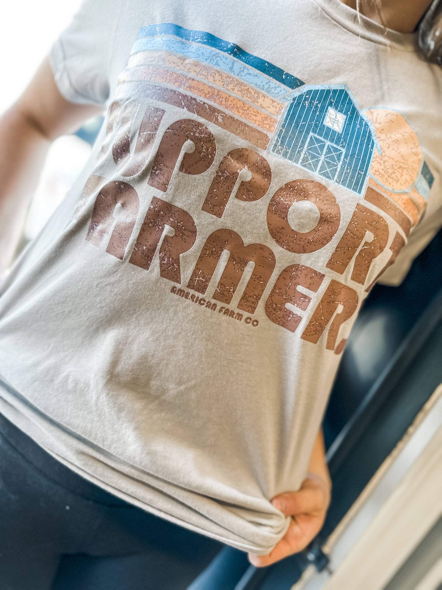 T-shirt Western Retro 'Support Farmers’
