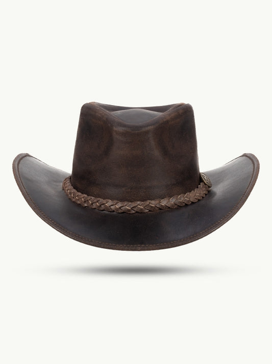Läderhatt Fitzroy Mörkbrun