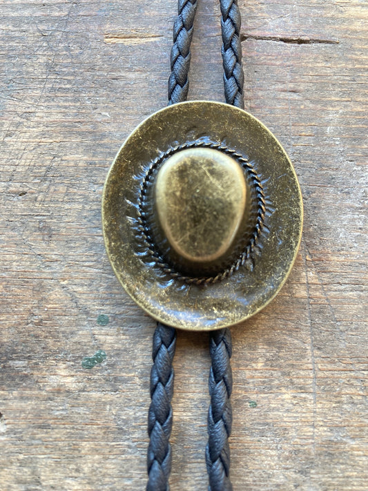 Bolotie Cowboyhatt Bronsfärg