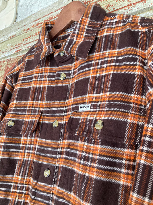 Rejäl Flanellskjorta Wrangler Brun / Orange / Beige
