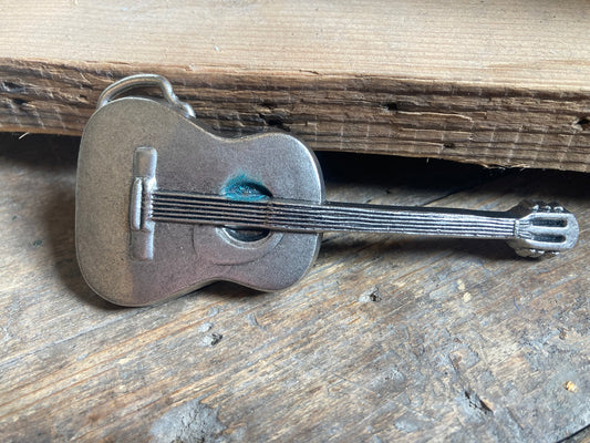 Bältesspänne Akustisk Gitarr Antique Silver