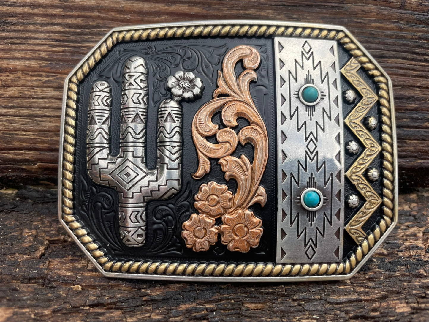 Belt Buckle Cactus Turquoise