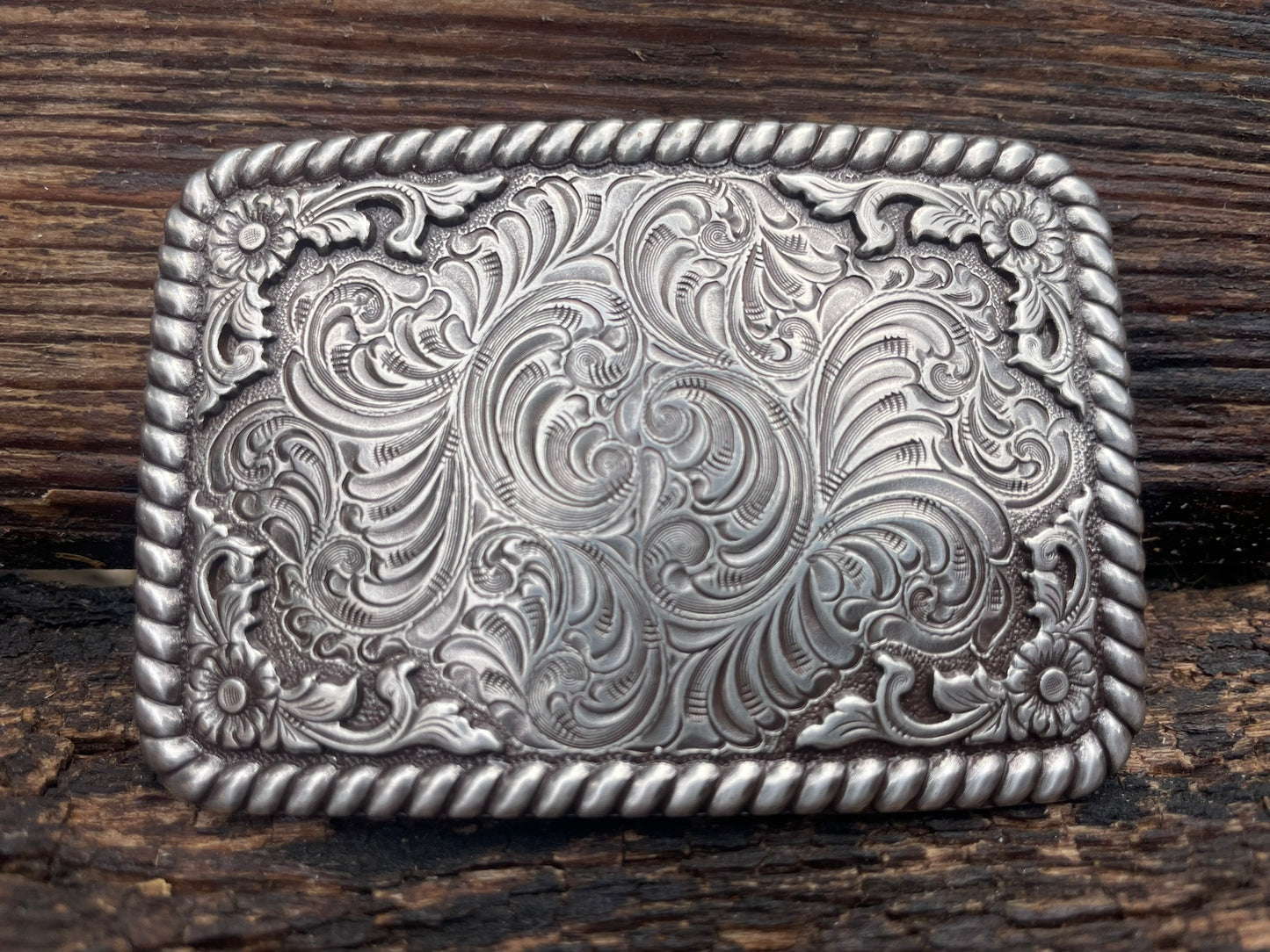Belt Buckle Rectangle Engraved
