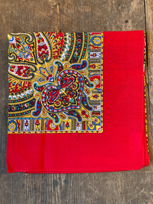 Stor Bandana Paisley Röd / Flerfärgad