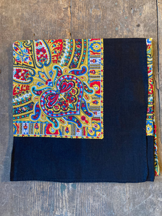 Stor Bandana Paisley Svart / Flerfärgad