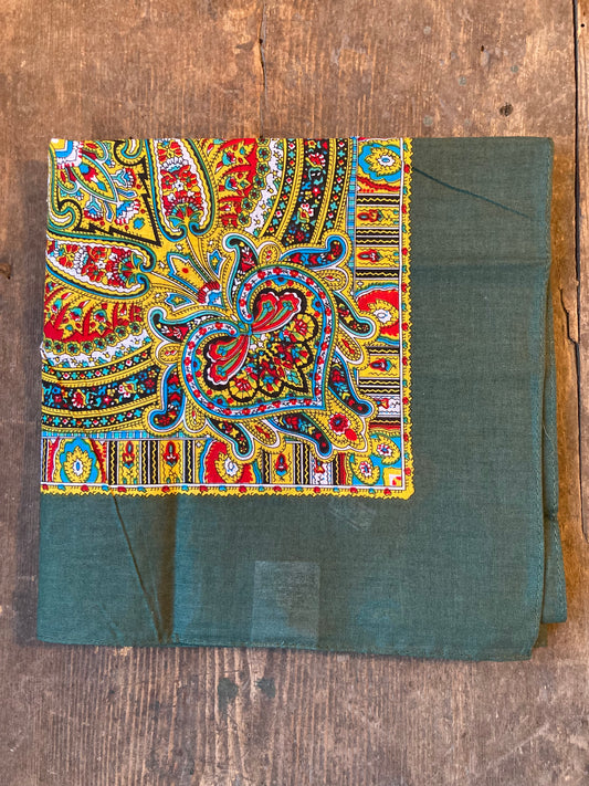 Stor Bandana Paisley Grön / Flerfärgad
