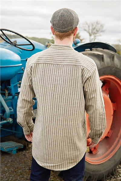 Gammaldags Farfarsskjorta Beige / Grön / Vinröd