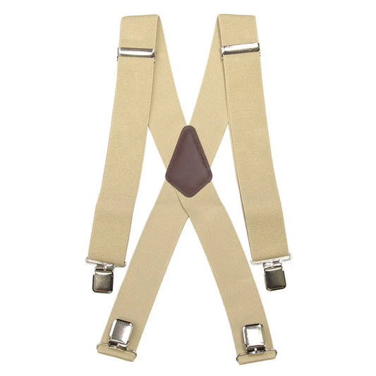 Hängslen 5 cm breda Khaki
