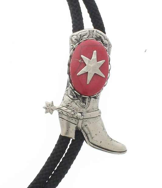 Bolotie Cowboy Boot Red Stone