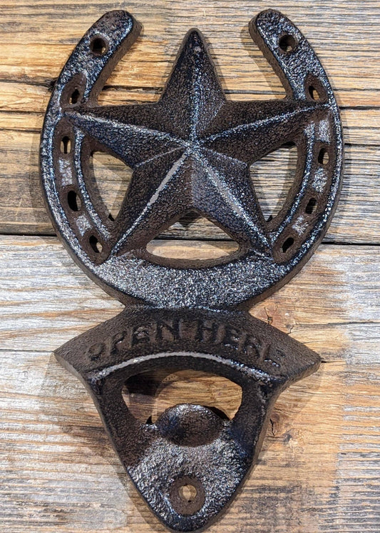 Väggmonterad Flasköppnare Lone Star