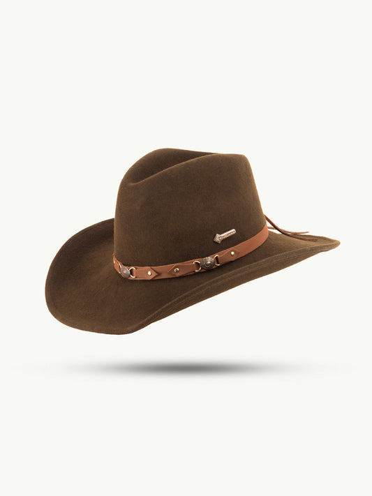 Cowboyhatt Bandit Filt Brun