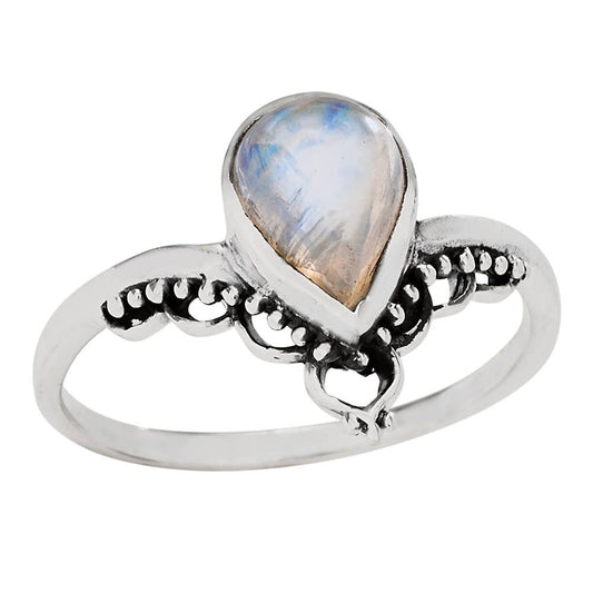 Silverring Tiara med Månsten