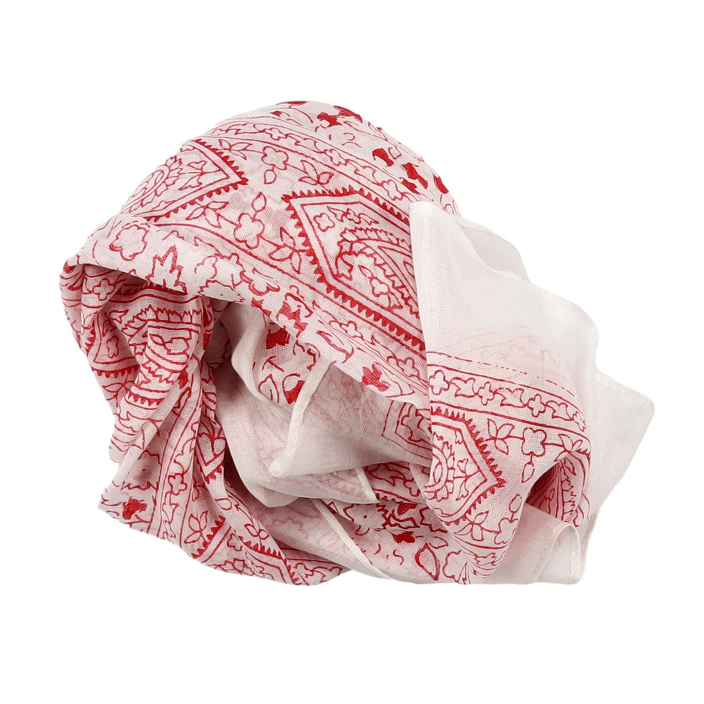 Cowboyscarf Wild Rag Mönstrad Vit / Röd