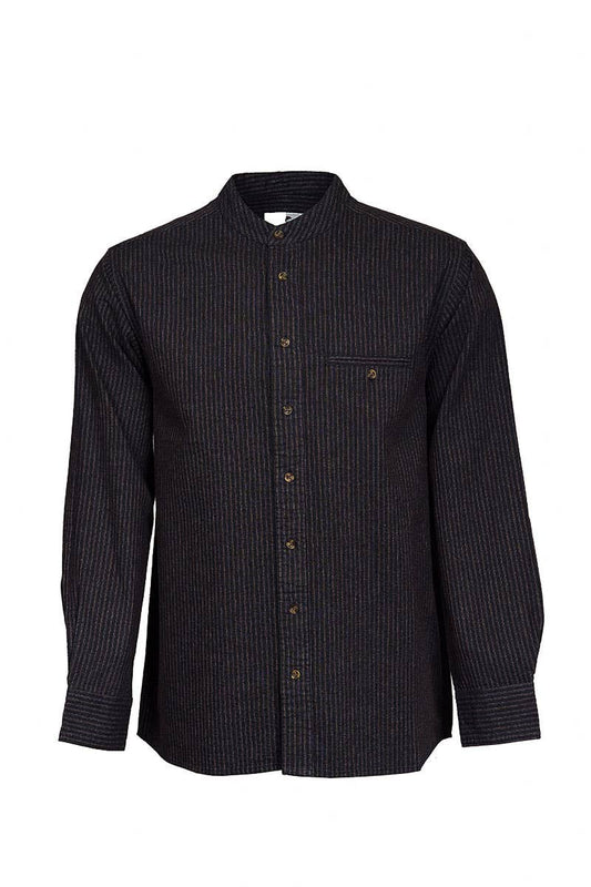 Gammaldags skjorta Svart med Bruna ränder