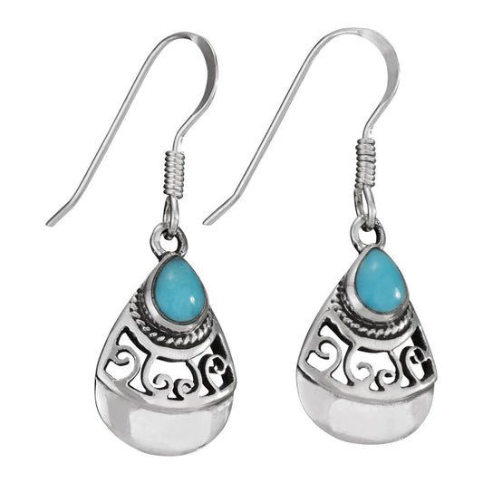 Silverörhängen Turquoise Tear
