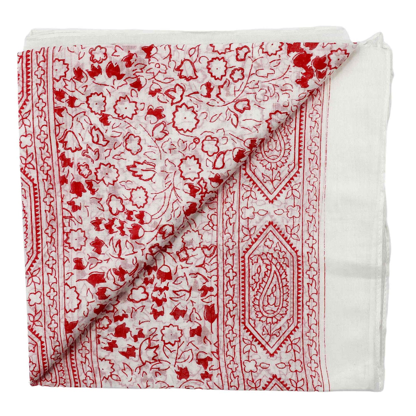 Cowboyscarf Wild Rag Mönstrad Vit / Röd
