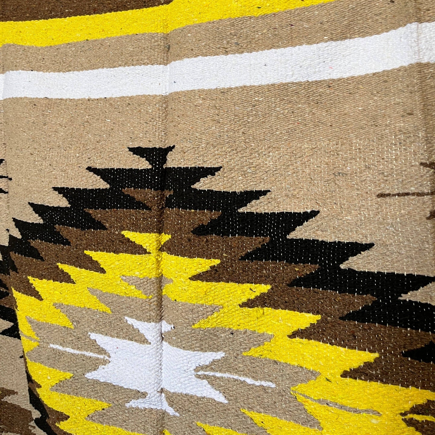 Mexican Brown & Gold Diamond Blanket