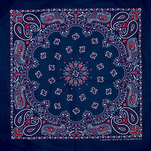 Bandana Paisley Marinblå / Vit / Röd