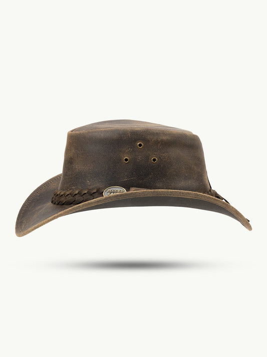 Läderhatt Brun Pathfinder
