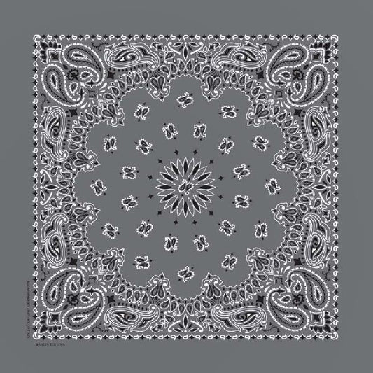 Bandana Paisley Granitgrå