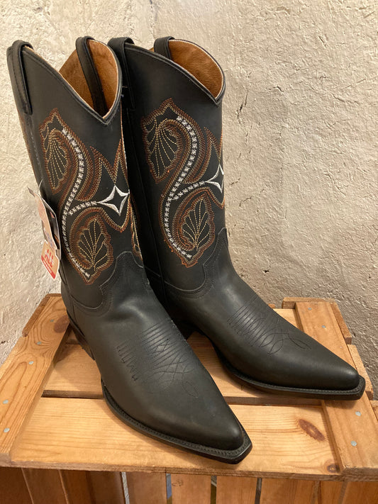 Stars&Stripes Läderboots Western Svarta